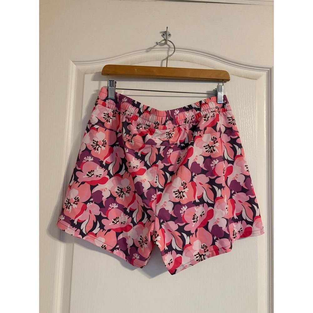 Eddie Bauer‎ Womens Pink Floral Mesh Lined Active Hiking Shorts Size M